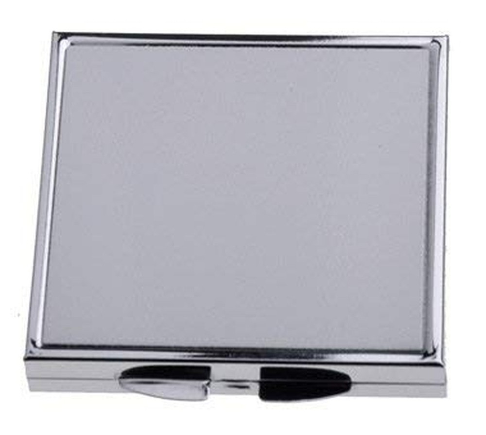 1 Square Metal Grey Pocket Mirror Sublimation Dye Heat Transfer Craft Engrave…