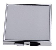 1 Square Metal Grey Pocket Mirror Sublimation Dye Heat Transfer Craft Engrave…