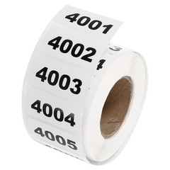 1 Roll Inventory Number Sticker 1.6″x0.8″ 4001-5000 Consecutive Number Sticker