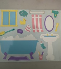 Mrs. Grossman’s Large Stickers Baby Bathtub 1/2 Sheet Blue
