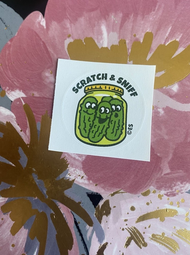 ScratchNSniff Pickle Jar Small Sticker Mod Pickle Scent
