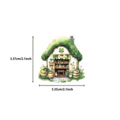 50 PCS Transparent PET Fairy Tale Castle Stickers Waterproof Stationery Cartoon