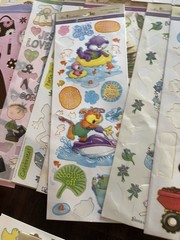 Miss Elizabeth’s 2 Sided Stickers Lot Scrapbooking Sheets Large Lot Sticker