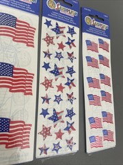 SandyLion Stickers Lot USA Flag Patriotic July 4 America