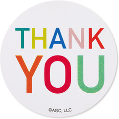 Thank You Stickers or Seals, Multi-Colored Text (500-Count)