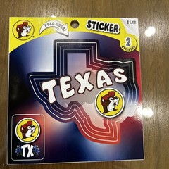 Buc-ee’s Stickers – TX map with Buccee and TX with bluebonnets