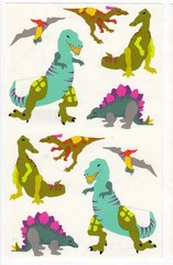 Vintage Mrs Grossman Dinosaur Sticker Sheet