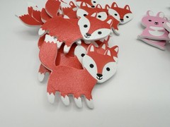 Woodland Creatures Foam Craft Stickers 57pcs Fox, Bunny, Deer, Raccoon, Hedgehog