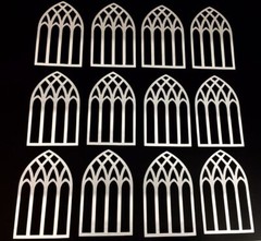 Tim Holtz Die Cuts * Cathedral Window * Set of 12 * Black or White Cardstock
