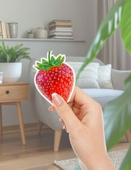 Strawberry Die Cut Vinyl Stickers Set Scrapbooking Laptop Water Bottle