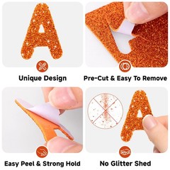 Foam Letter Stickers – 448Pcs Alphabet Stickers Glitter Letter Sticker Self A…