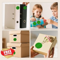 Meitaat Green Circle Stickers Roll 500 PCS Writable