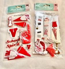 Jolees Boutique VINTAGE RARE School Spirit/Cheerleader 3D Scrapbook Stickers NEW