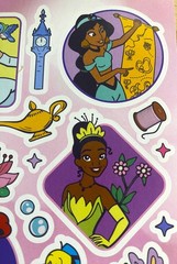 DISNEY PRINCESS STICKERS 2 SHEETS FREE SHIPPING SALE