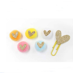 Gold Glitter Small Heart Sticker 95 Count Self-Adhesive 0.35Inchs 90mm Crafts