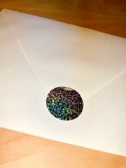 Silver Glitter Hologram Bling Stickers 1″ Round Envelope Seals Reseller Supplies