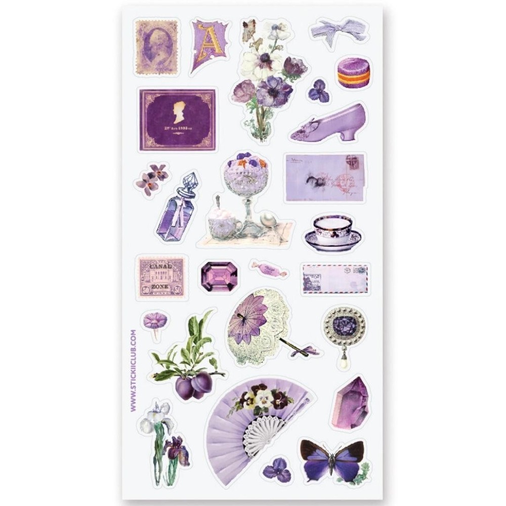 Lovely Lavender – Sticker Sheet – Floral – Retro – New in Packaging