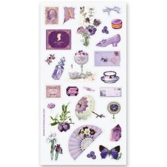 Lovely Lavender – Sticker Sheet – Floral – Retro – New in Packaging