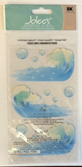 Jolee’s Boutique Dimensional Stickers WAVES VELLUM 12 Pieces Ocean Surfing