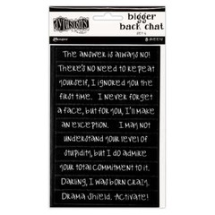 Dylusions Creative Dyary Bigger Back Chat Stickers – Black-Set #4 DYA86642