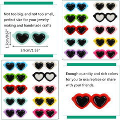 80Pcs Resin Mini Sunglasses Bead Colorful Flat Back Cartoon Crafts Accessories f
