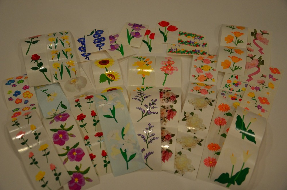 Mrs. Grossman Flower Sticker You Choose Daisy, Rose, Lily, Daffidil Tulips Pansy