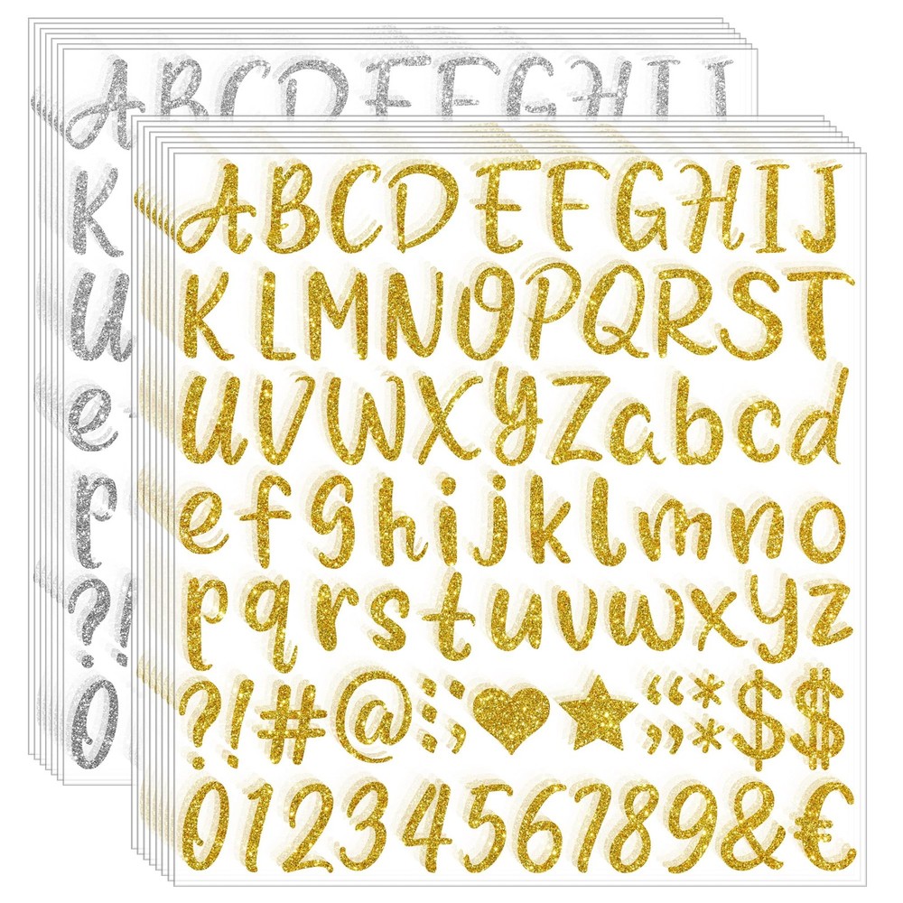1215Pcs Letter Stickers 15 Sheets Alphabet Stickers Vinyl 1 Inch Stick on Let…