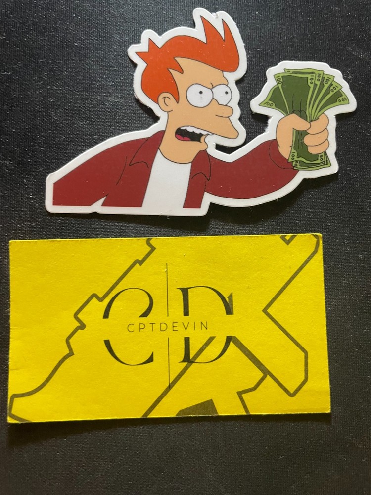 Shut Up And Take My Money Funny Meme Waterproof Die-Cut Sticker