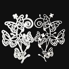 For Butterfly Metal Die Cuts Flower for Butterfly Lace Border Carbon Steel Cutti