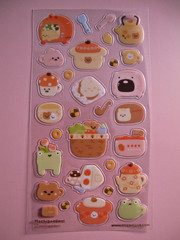 Stickii Club – 4 sticker sheets – Cute pack – Food/Sushi/Bento