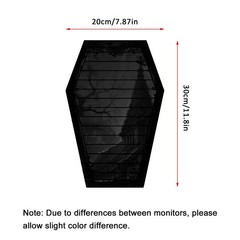 Coffin Letter Board Black, Magnetic Acrylic Dry Erase 12″x8″, Black