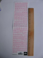 Making Memories DOT PASTEL PINK Letters & Number Stickers 7/16″ b