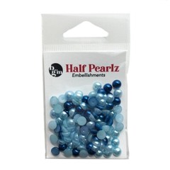 Buttons Galore Flat Back Half Pearls for DIY Crafts – Set of 3 BRIGHT COLORS