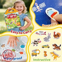 CREATIVETREES Sticker Book Farm Vehicles Animal Toddler 3-6