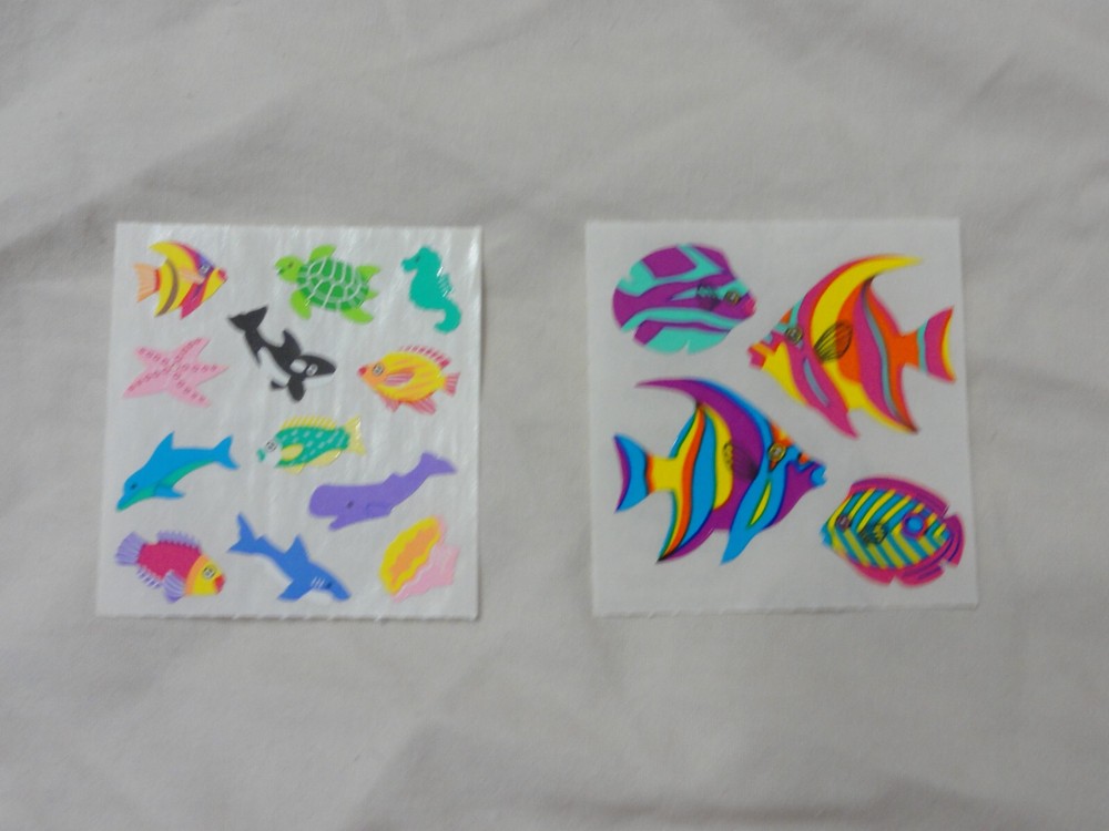 Sandylion Stickers ~ Fish / Sea Life ~ Two Collectible Squares