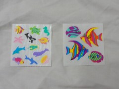 Sandylion Stickers ~ Fish / Sea Life ~ Two Collectible Squares