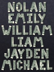 MONEY ORIGAMI LETTERS Made with REAL TWO Dollar Bill Cash Currency Alphabet