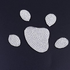 2Pcs Crystal Stickers Decorative Decals for Clothes Bags