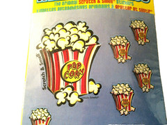 Vintage Mello Smellos Popcorn Scented Scratch & Sniff Smelly Stickers NOS SEALED