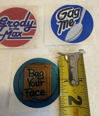 Vintage 80s Stickers Sandylion Chrome Foil Valley Girl Lot Approx 2”x2”