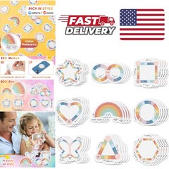 Anxiety Sensory Stickers 36 Pack Rainbow Textured Fidget Relief for Teens Adults