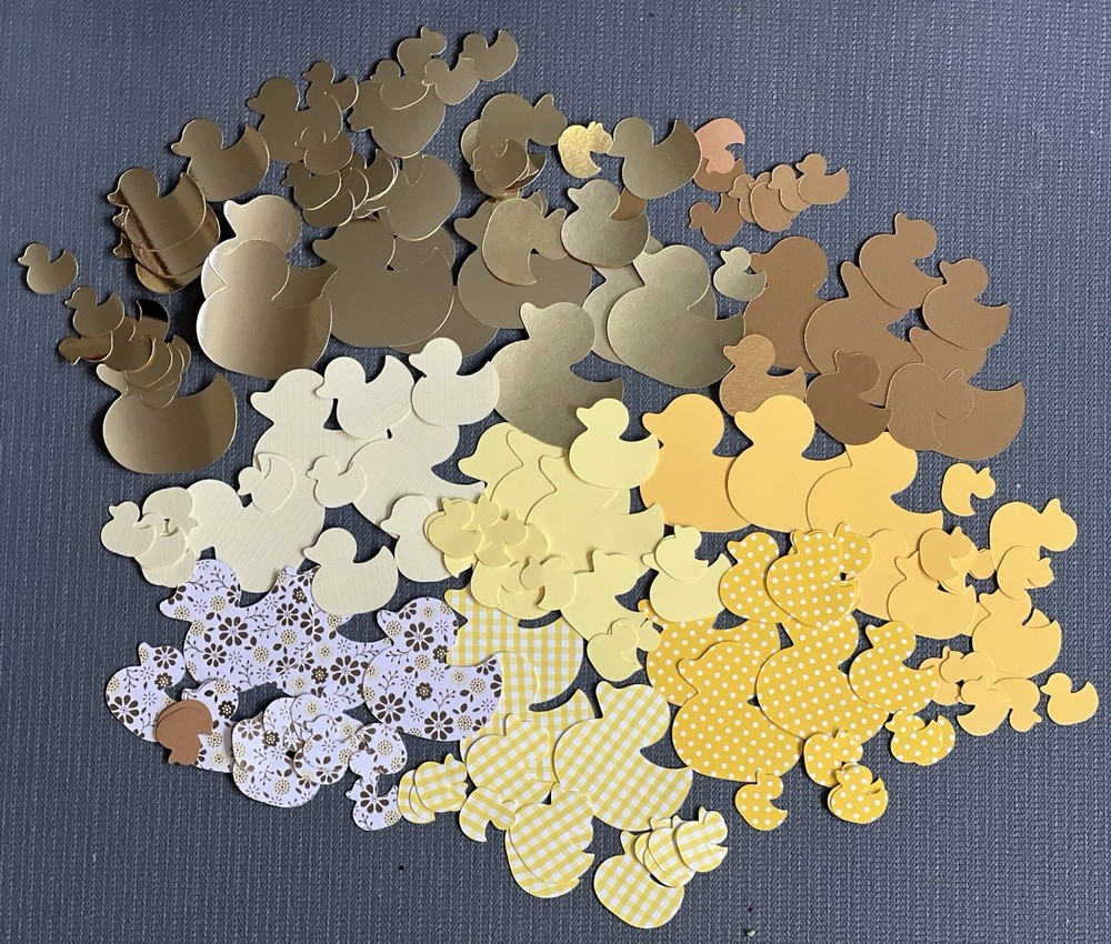 160+ Rubber Ducky Die Cuts 3 Sizes, 9 Styles