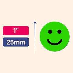 600 Pack – Happy/Sad Smile Face Behavior Emotion Stickers – Red/Green, 1″