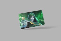 DOOMSDAY , 2 pc credit card skin & DEBIT CARD,TROLLEY & GYM,stickers