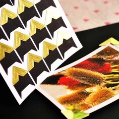 10 Sheets Scrapbook Corner Stickers Photo Corners for Scrapbooking Paper