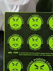 Vintage 70s Mr. Yuk Complete Indiana Poison Control Center Sticker Sheet Page