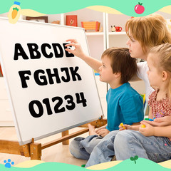 Letter Stickers Large Bulletin Board Letters for Classroom, 20 Sheets 250 Pcs Al