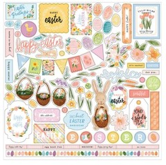 (1) 12×12 Sheet Echo Park Paper MY FAVORITE EASTER Scrapbook Element Stickers