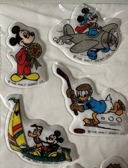 Vintage Disney Monogram Products Puffy Stickers Mickey Goofy Pluto Sealed