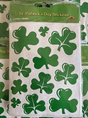 NOS – Shamrock Stickers 8 Packs Of 44. Total 352 Stickers! 1/2- 2” Mixed Sizes